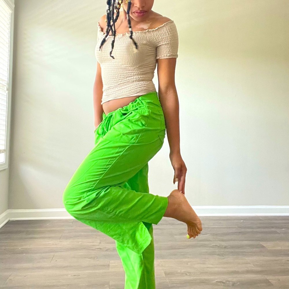 Highlight green greys anatomy scrub pants